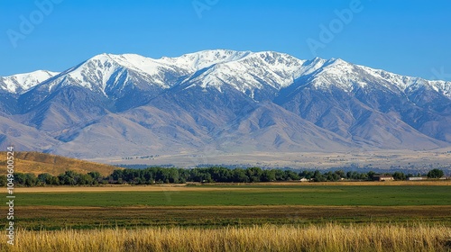 Panoramic View of Snow-Capped Mountains