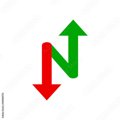 Free Download red green arrow showing low to high business growth stats decreasing increasing vector illustration  - GFXLoad