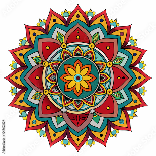 Traditional Mandala Art Vector Illustration