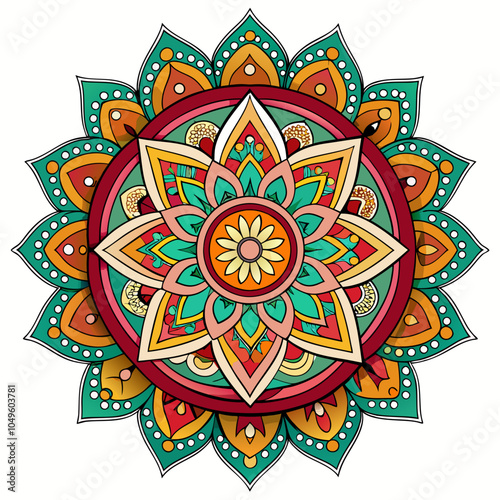 Traditional Mandala Art Vector Illustration