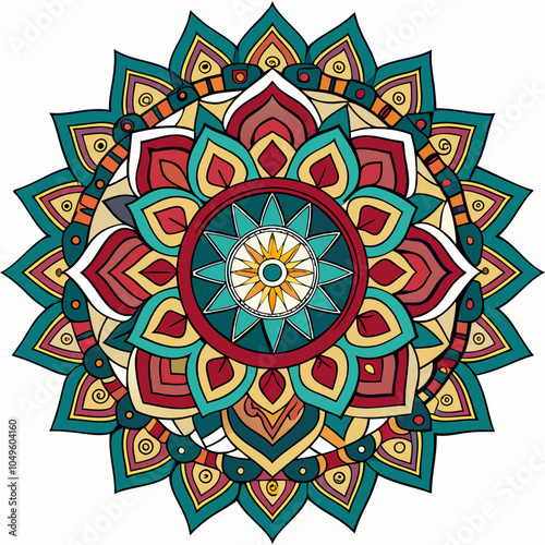 Traditional Mandala Art Vector Illustration