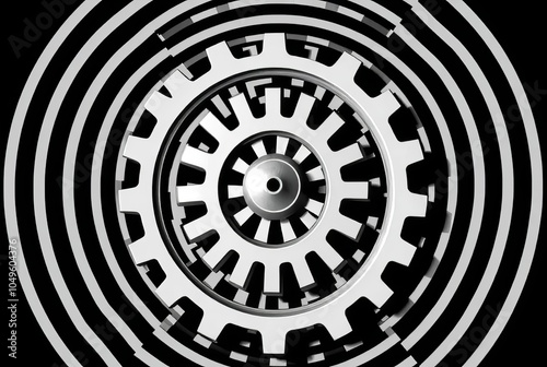 Op Art Cogwheel Design an optical illusion with an op art style