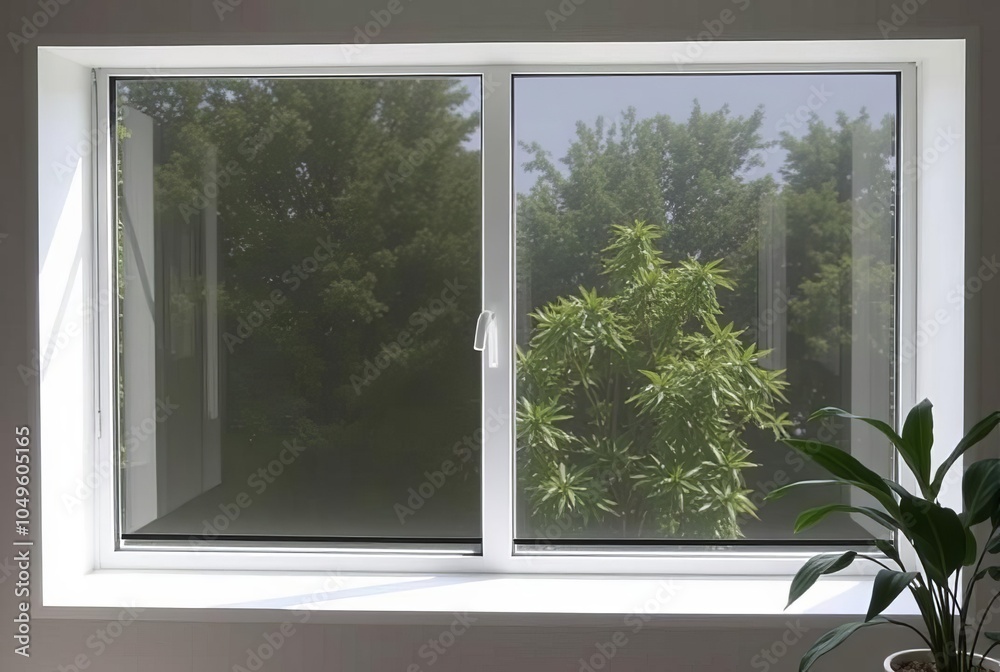Obraz premium Smart Window Film Adjusts opacity to control light and privacy