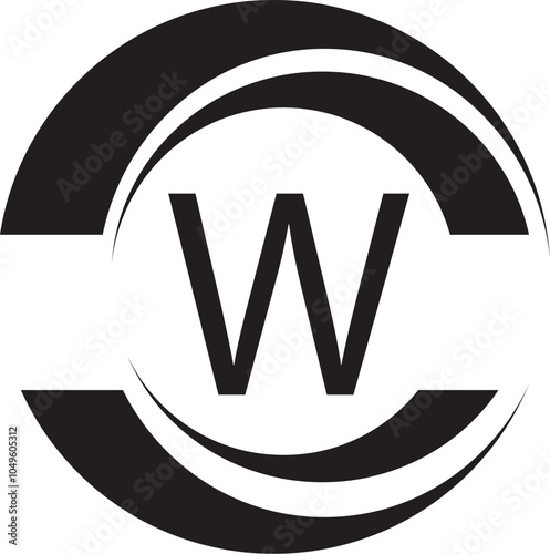 W latter logo desing and vector