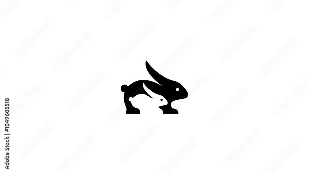 cute rabbit icon video animation, cute rabbit with big ears animation in alpha channel video cute rabbit icon video animation, cute rabbit with big ears animation in alpha channel video