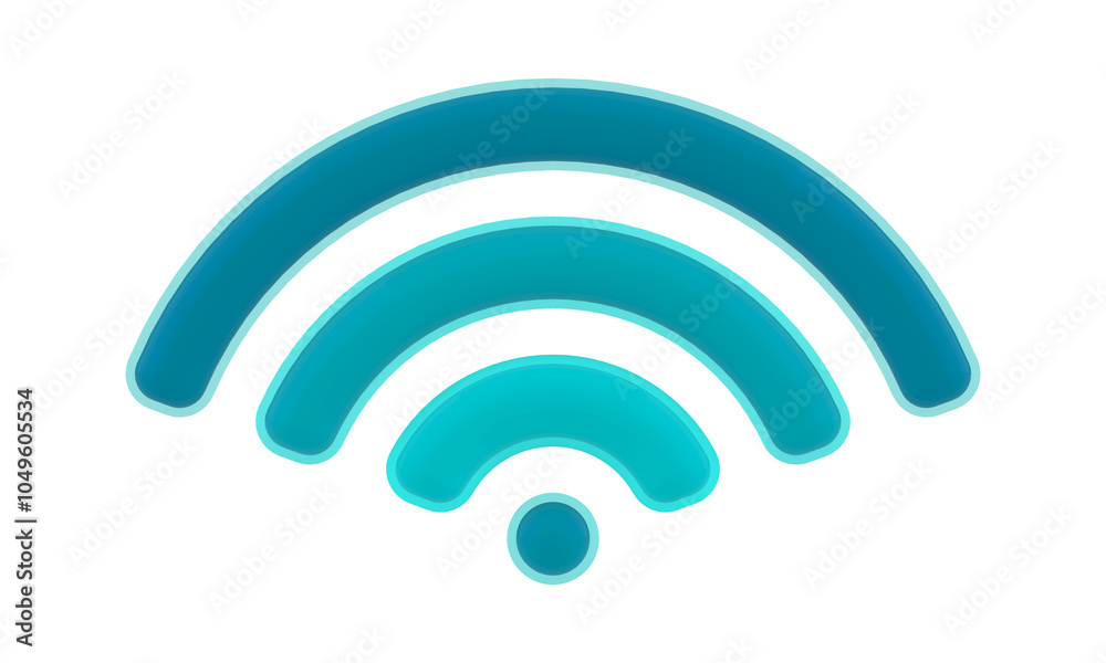 3d logo of the wireless internet, wifi symbol isolated on white background 3d logo of the wireless internet, wifi symbol isolated on white background