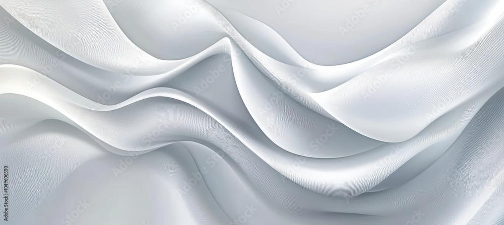 Fototapeta premium Elegant Abstract White Background with Soft Curves