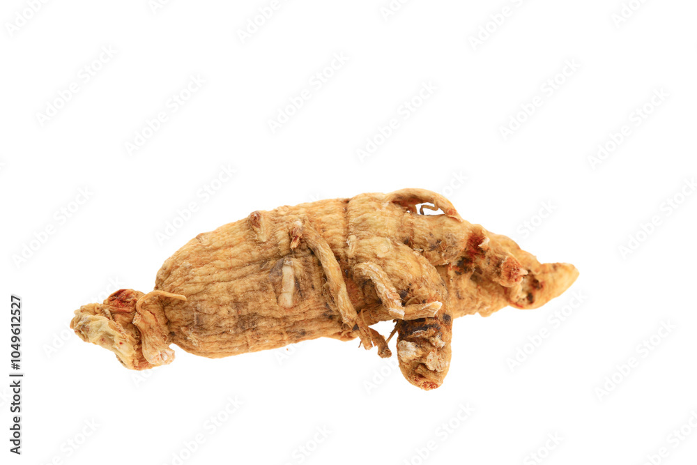 Ginseng on a white background Ginseng on a white background