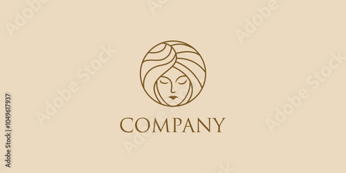 beauty logo wth line art concept,premium vektor
