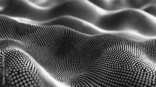 Wallpaper Mural Textured point wave bump background. abstract dot background. cyberspace technology background. Stippling. Illustration Torontodigital.ca