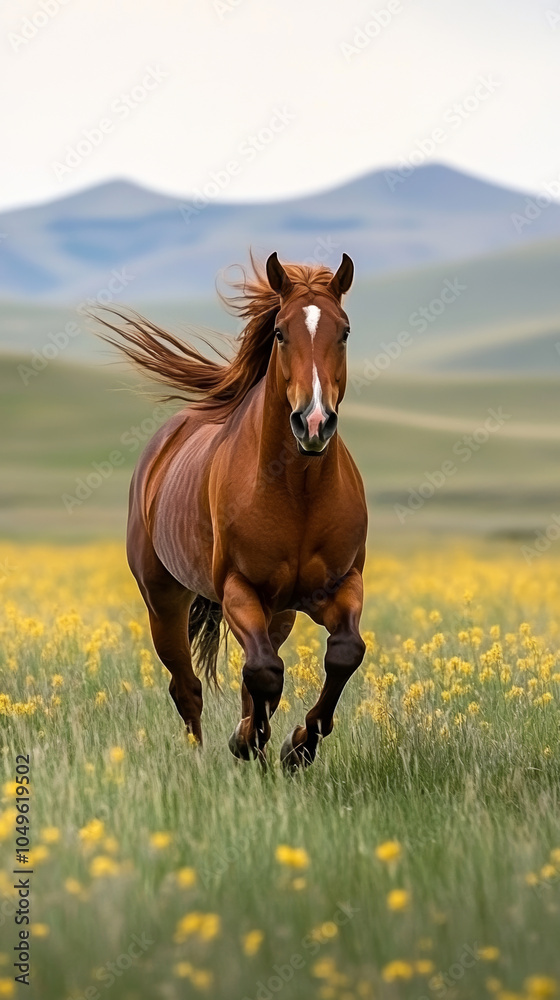 Fototapeta premium horse in the meadow