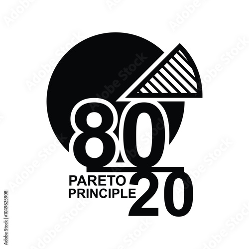 Pareto principle icon isolated on background vector illustration.