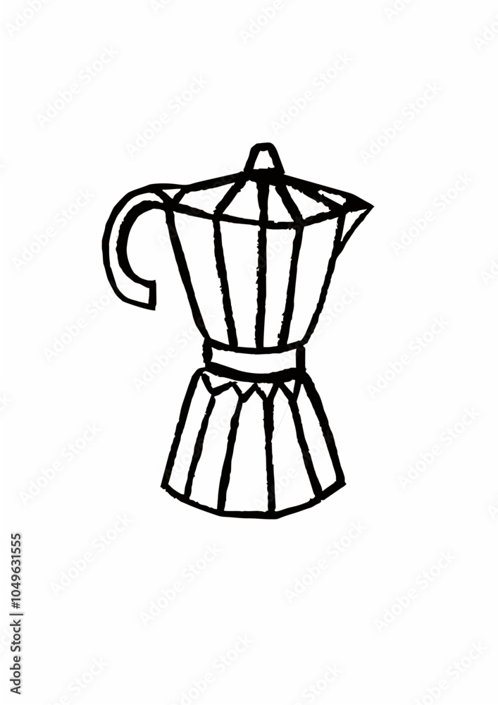 coffee brewer, sketch, vector coffee brewer, sketch, vector