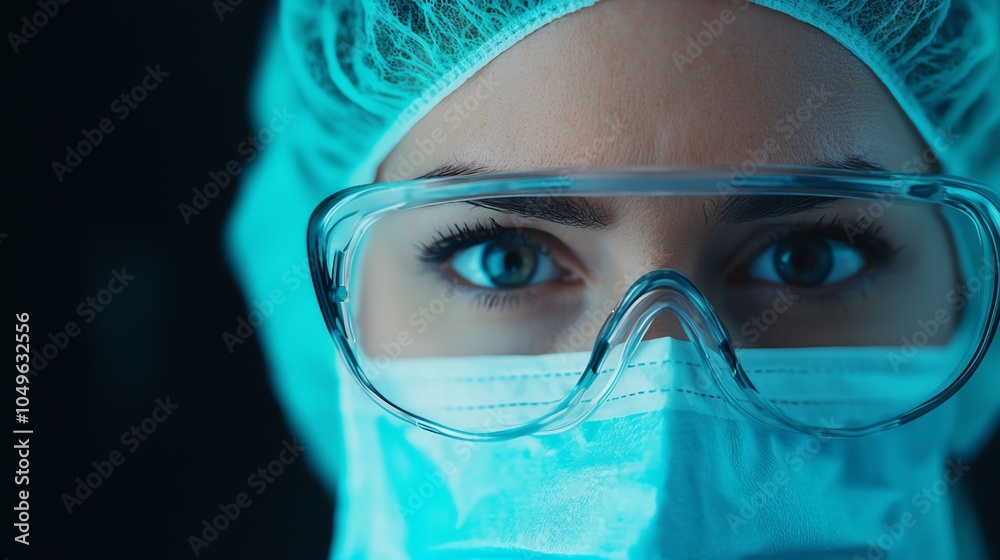 Technician in micrological lab developing nextgen microbial diagnostics front view Highlighting innovations in diagnostic technology Scifi tone Tetradic color scheme Technician in micrological lab developing nextgen microbial diagnostics front view Highlighting innovations in diagnostic technology Scifi tone Tetradic color scheme