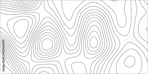 Topographic map background geographic line map with elevation assignments. Topographic contours map background .Vector geographic contour map. Geographic mountain relief grid