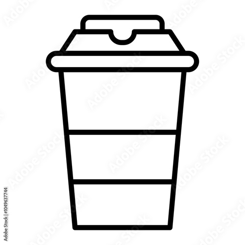 Cup can be taken anywhere. outline icon