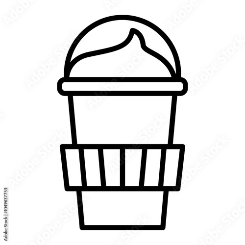 Cup can be taken anywhere. outline icon