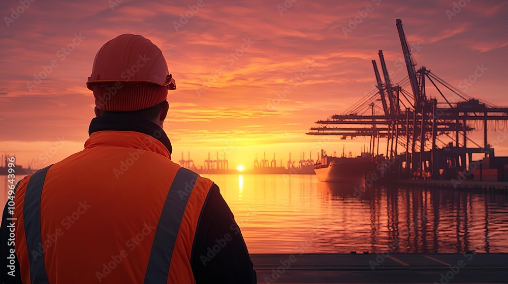 Fototapeta premium Industrial port project