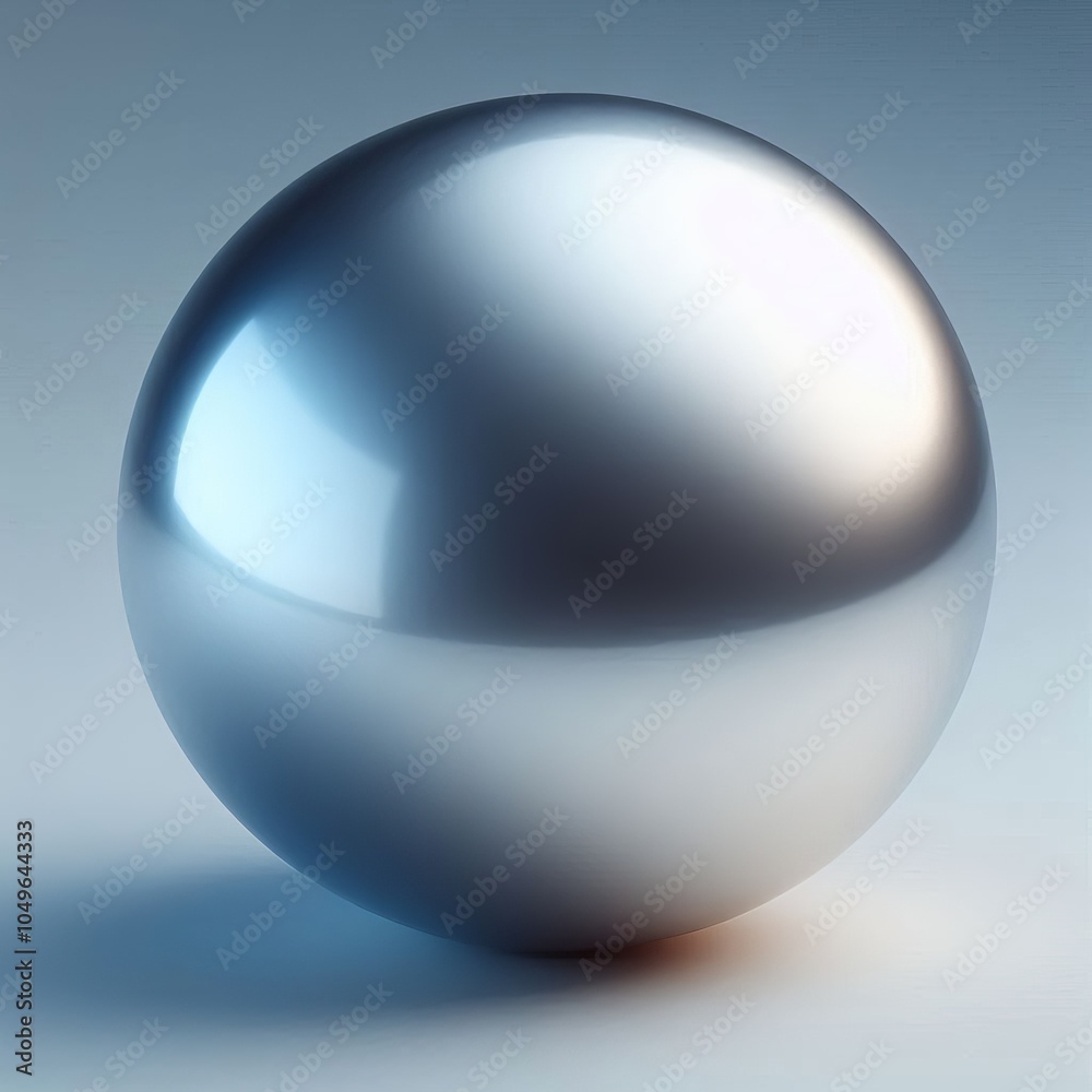 Shiny 3D silver glass sphere with light reflections and transparent glossy effect Shiny 3D silver glass sphere with light reflections and transparent glossy effect