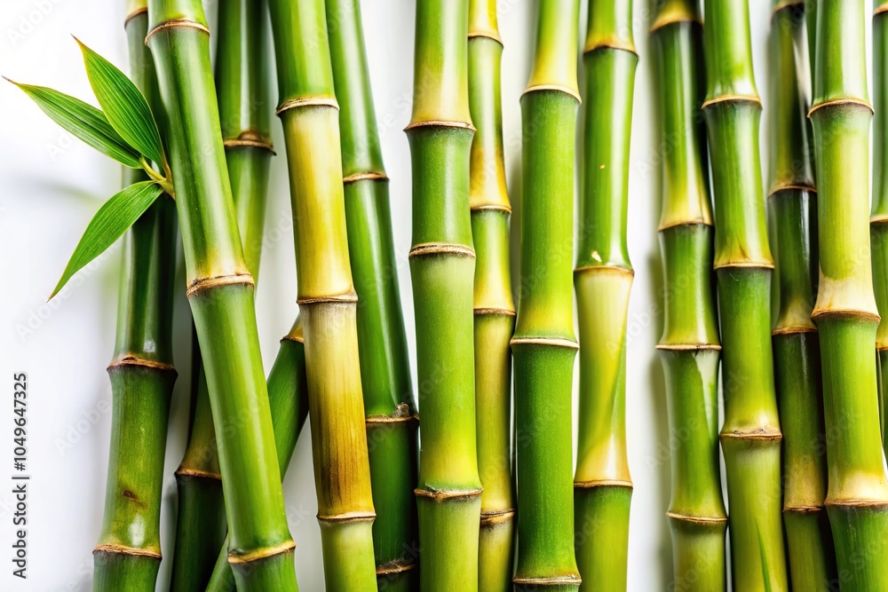 Bamboo Branches Macro Photography - White Background Bamboo Branches Macro Photography - White Background