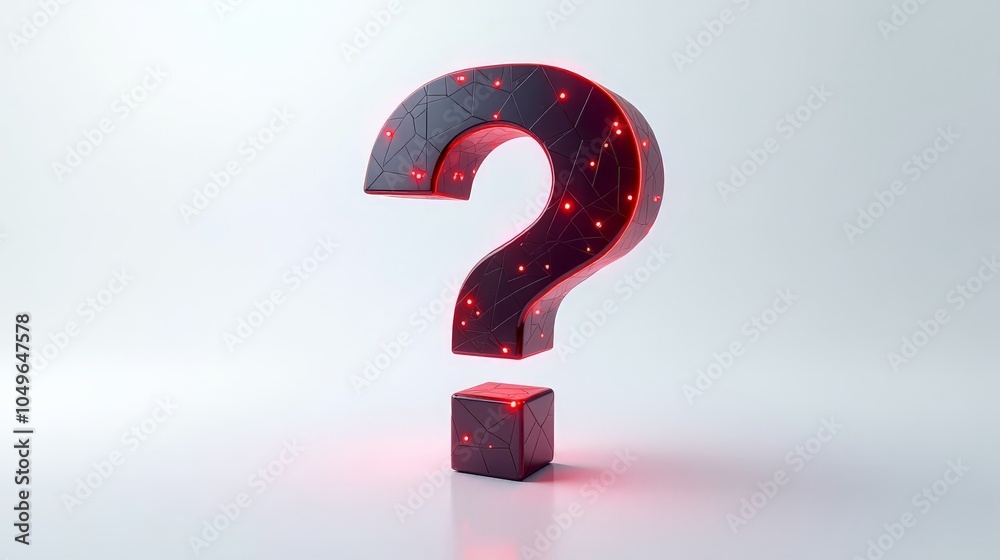 Futuristic Artificial Intelligence Symbol On Clean White Background Futuristic Artificial Intelligence Symbol On Clean White Background