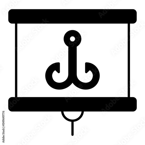 hook presentation black icon