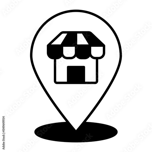 pop-up shop black icon