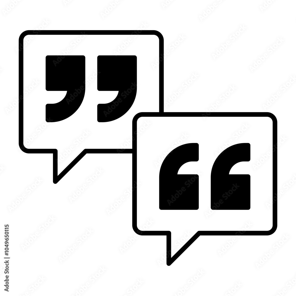 testimonial black icon