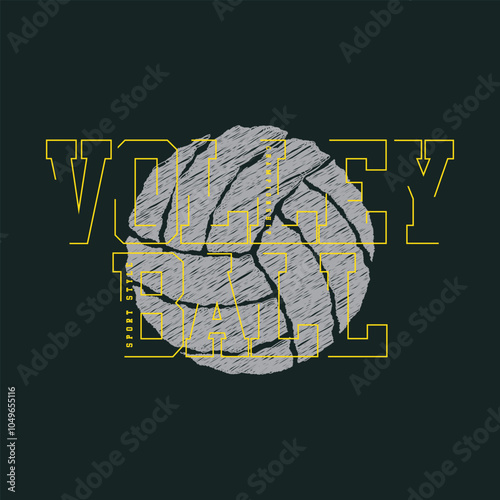Volleyball illustration typography. perfect for t shirt design
