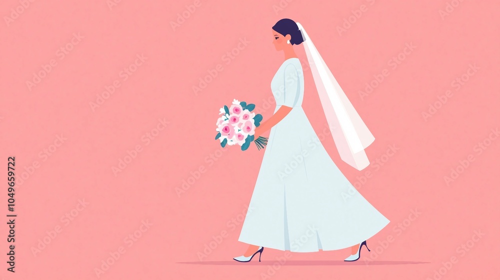 Elegant Bride Carrying Bouquet: A Celebration of Love and Timeless Wedding Style Elegant Bride Carrying Bouquet: A Celebration of Love and Timeless Wedding Style