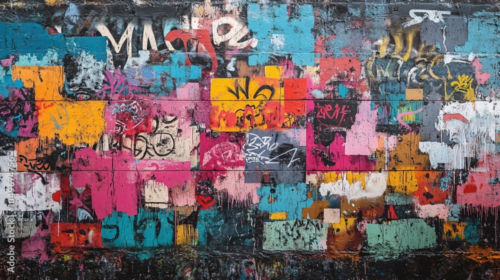 Fototapeta premium Old graffiti background