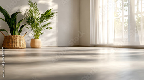 Bright indoor plants next to a sunlit window in a cozy living space