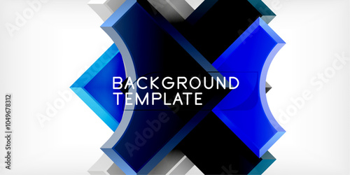 Square, arrow shapes with round elements Vector Illustration For Wallpaper, Banner, Background, Card, Book Illustration, landing page