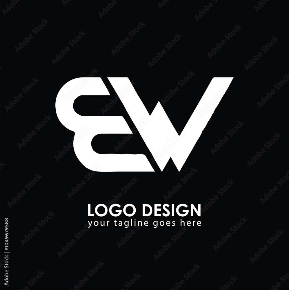 EW EW Logo Design, Creative Minimal Letter EW EW Monogram