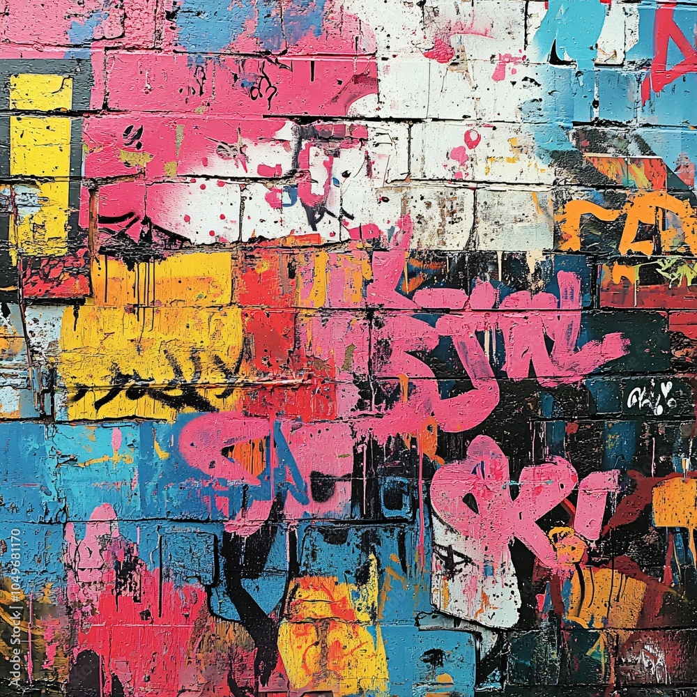 Fototapeta premium old wall with graffiti