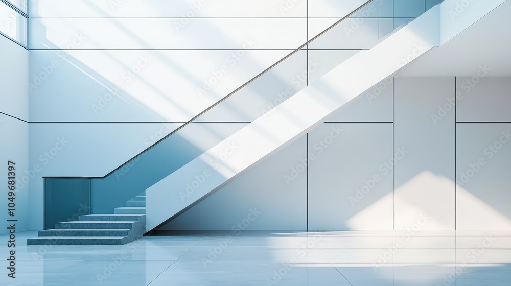 Obraz premium Modern Architectural Masterpiece: Minimalist Perfection in Glass and Steel
