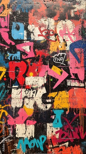 old wall with graffiti