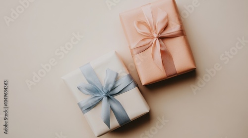 Beautifully Wrapped Presents in Pastel Tones photo