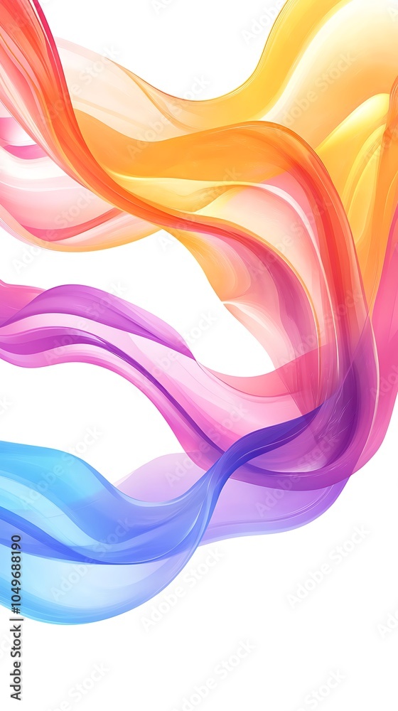 Fototapeta premium Creative colorful abstract wave full of vibrant energy in motion design