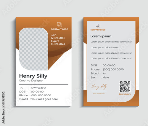 Business id card template with minimalist elements