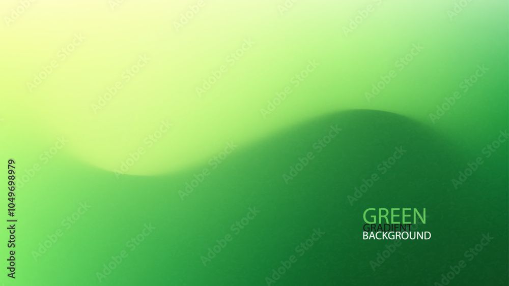 Obraz premium Green curve gradient background. Grainy texture. Design for Template, Social Media, Trendy, Vintage, Brochure, Banner