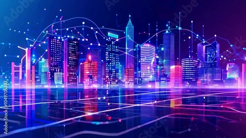 Wallpaper Mural night city skyline Torontodigital.ca