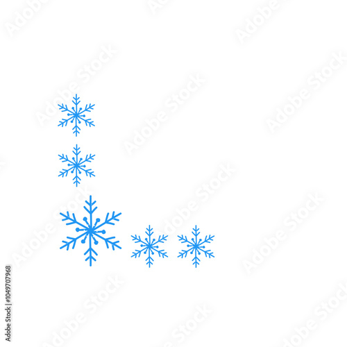 snowflake corner border decoration