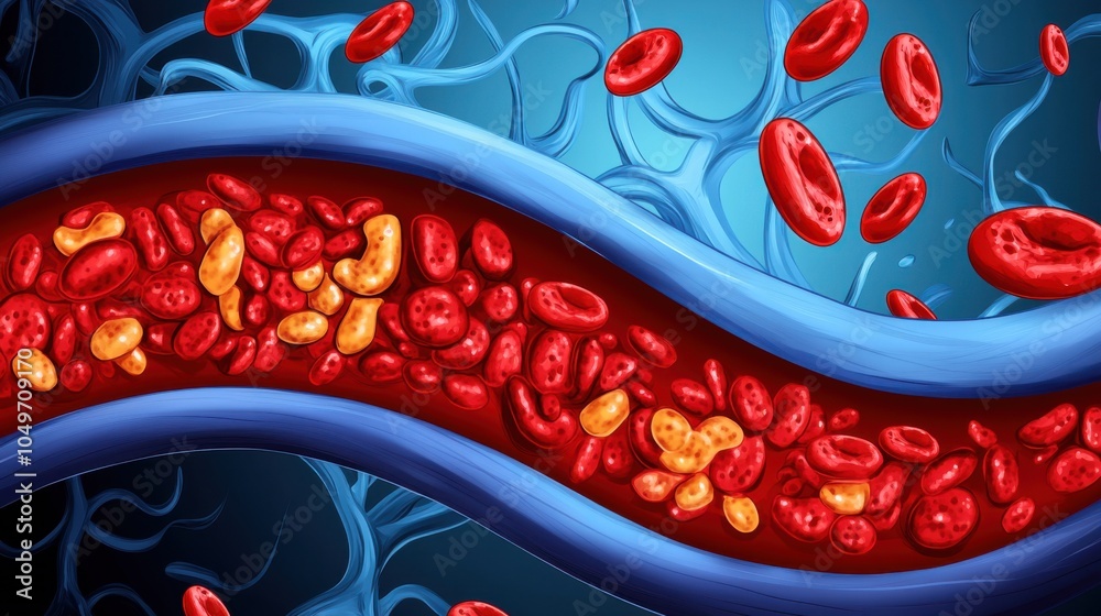 custom made wallpaper toronto digitalClose Up of Clogged Artery Cross Section Illustration