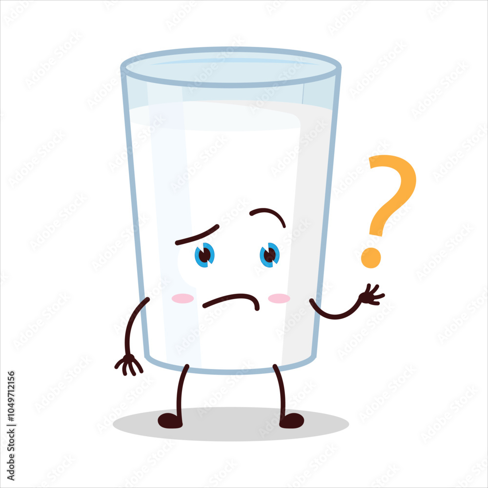 Obraz premium cute curious expression of milk character