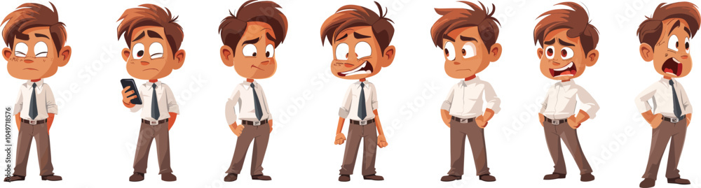 Office Worker Character with Different Facial Expressions and Poses Set for Animation or Design Projects like Presentations Websites and Marketing Materials Businessman Illustration Concept Cartoon Office Worker Character with Different Facial Expressions and Poses Set for Animation or Design Projects like Presentations Websites and Marketing Materials Businessman Illustration Concept Cartoon