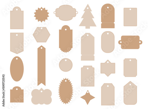 Blank Gift Tag with Linear Border