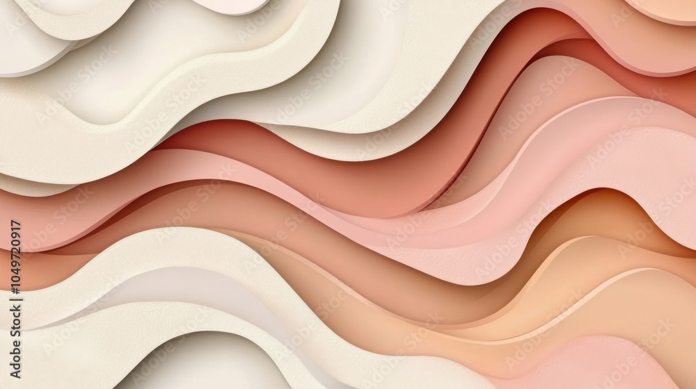 Abstract Gradient Wave Background in Soft Tones Abstract Gradient Wave Background in Soft Tones