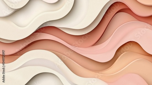 Abstract Gradient Wave Background in Soft Tones