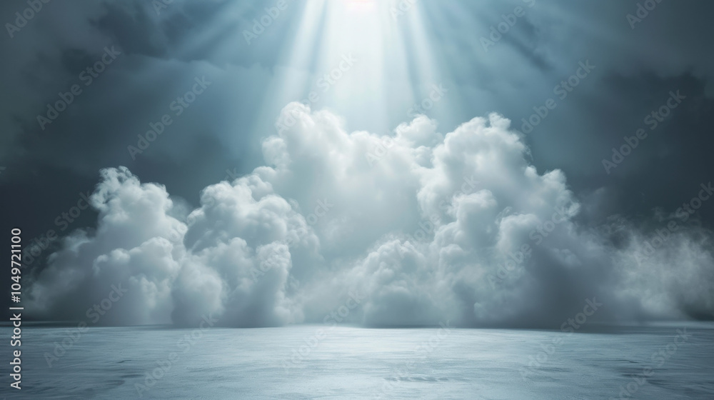 Generated smoke rays performance clouds Generated smoke rays performance clouds